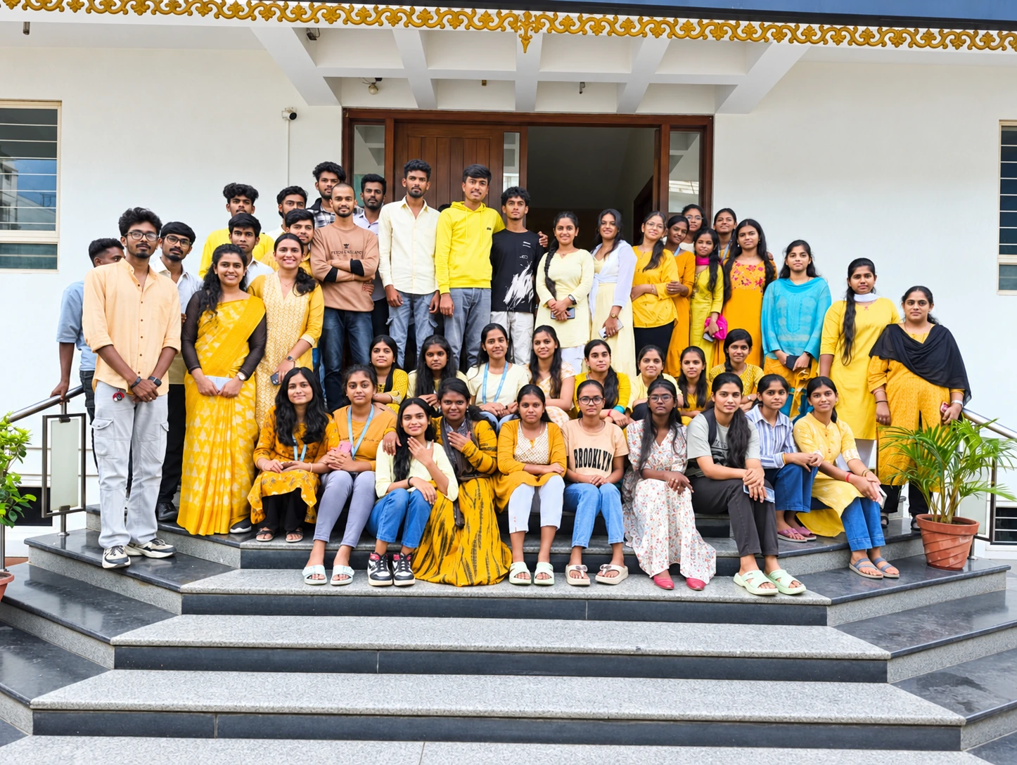 MVJ college community gathered in colourful attire