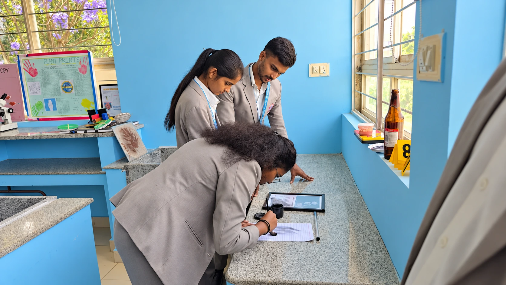MVJ students engaged in practical laboratory learning